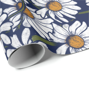 Papel De Regalo Vintage Daisies Daisy Garden Pattern Gardener