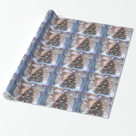Papel De Regalo Vintage de árbol de Navidad