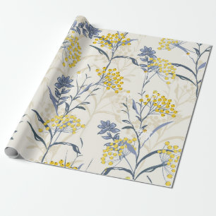 Papel De Regalo Vintage de patrón ininterrumpido de otoño con berr