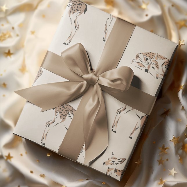 Papel De Regalo Vintage Deer Beige (Subido por el creador)