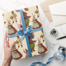 Papel De Regalo Vintage Easter Bunny Holiday