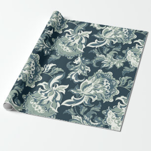 Papel De Regalo Vintage étnico floral sin costuras. folclórico 