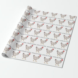 Papel De Regalo vintage Family Chicken Farm Business