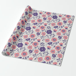 Papel De Regalo Vintage Floral Rubor y La