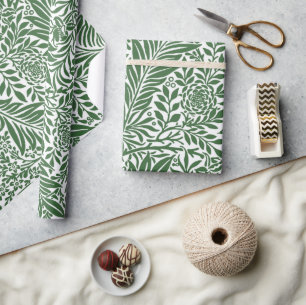 Papel De Regalo Vintage Floral William Morris Willow Bough Green