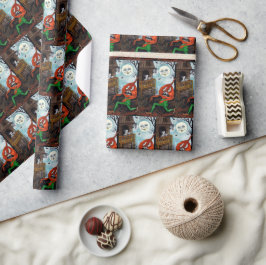 Papel De Regalo Vintage Halloween calabaza fiesta fantasma