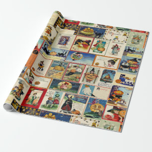 Papel De Regalo Vintage Halloween Ephemera