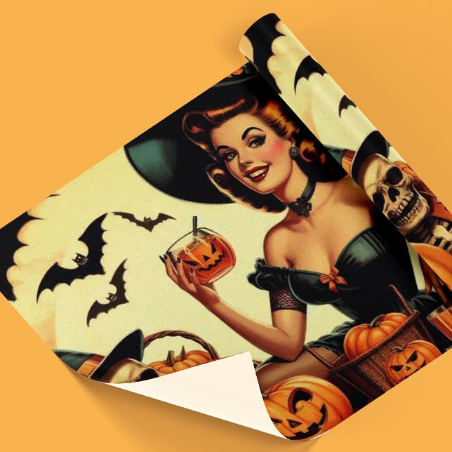 Papel De Regalo Vintage Halloween Pin Up (Subido por el creador)