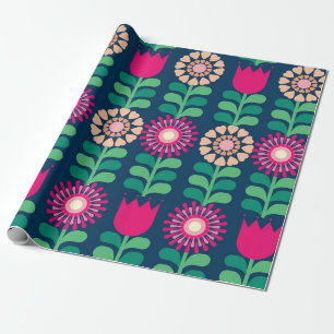 Papel De Regalo vintage/ilustracion de fondo floral