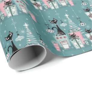 Papel De Regalo Vintage Kitty Navidades II ©studioxtine