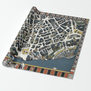 Papel De Regalo Vintage London Theatreland Map 1915