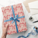 Papel De Regalo Vintage Merry Christmas Seal Red Collage Ephemera<br><div class="desc">El papel de envolvimiento de Navidad vintage incluye una corona de Navidades rojos clásica y las palabras "feliz navidad". Una elegante estética de Navidades victorianos vintage para sus Navidades envolver, regalos de Navidad y envoltura de regalo de cumpleaños. Este es el papel de envolver de Santa Claus perfecto para un...</div>