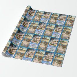 Papel De Regalo Vintage Miami y Miami Beach Florida