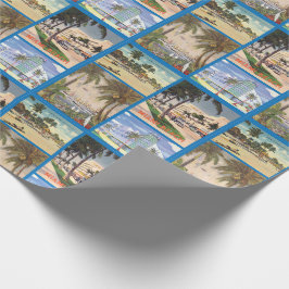 Papel De Regalo Vintage Miami y Miami Beach Florida