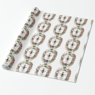 PAPEL DE REGALO VINTAGE MODERNA BOTANICAL QUEEN BEE