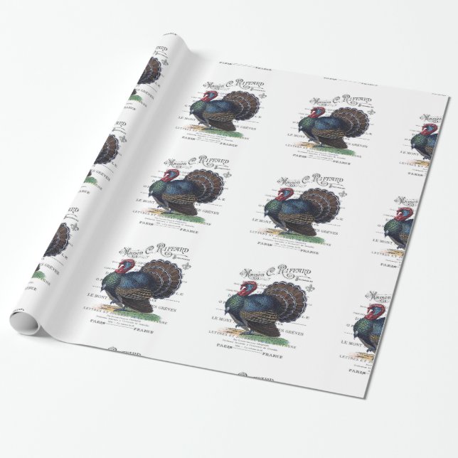 Papel De Regalo vintage moderno Turquía (Desenrollado)