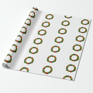 Papel De Regalo Vintage Navidades decorativos Wreath