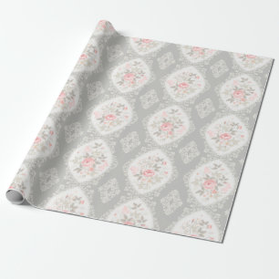 Papel De Regalo Vintage Pastel Floral