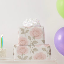 Vintage Pastel Pastel Rosa Floral Suave Elegante