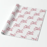 Papel De Regalo Vintage Red Merry Christmas<br><div class="desc">Este es el papel de envoltura de Navidad Vintage Red Merry. Este es un regalo personalizado para todas las ocasiones.</div>
