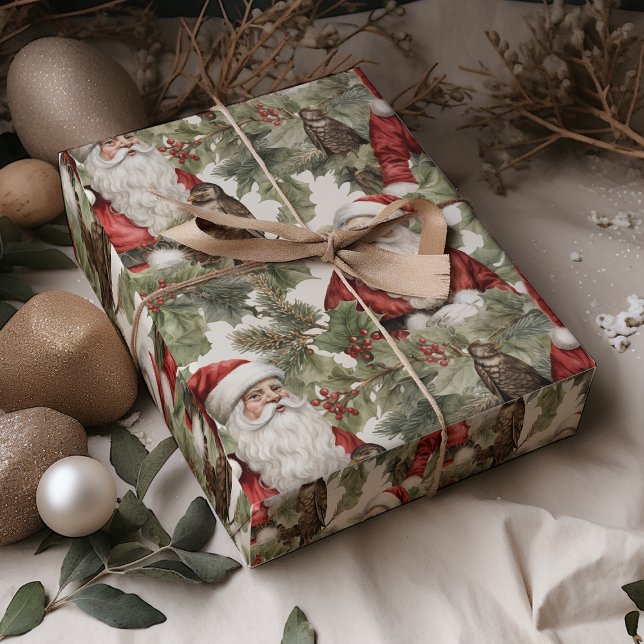 Papel De Regalo Vintage Retro Santa (Subido por el creador)
