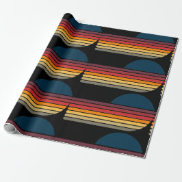 Papel De Regalo Vintage Retro Stripe Sun Birday