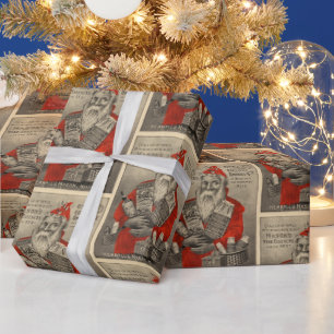 Papel De Regalo Vintage Saint Nick Ad
