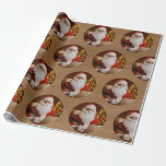 Papel De Regalo Vintage Santa Claus Feliz Navidad<br><div class="desc">Vintage Red Santa Claus Feliz Navidad Papel de envolver es muy útil para envolver tus regalos durante las vacaciones. La mirada en la cara de Santa hace parecer como si estuviera haciendo la pregunta: "¿Qué quieres para los Navidades? Él está tomando notas.</div>