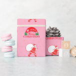 Papel De Regalo vintage santa claus pink christmas wrapping paper<br><div class="desc">pink christmas wrapping paper with  santa claus wiahs merry christmas 
vintage xmas matte holiday gift wrap</div>