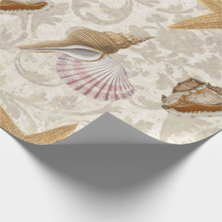 Papel De Regalo Vintage Seashell Starfish Beach 