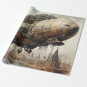 Papel De Regalo Vintage Steampunk Zeppelin (2)