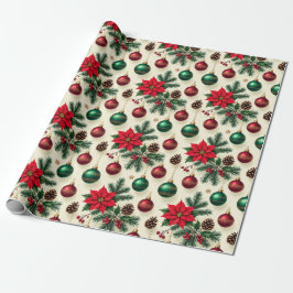 Papel De Regalo Vintage Style Retro Holiday Gift Wrap