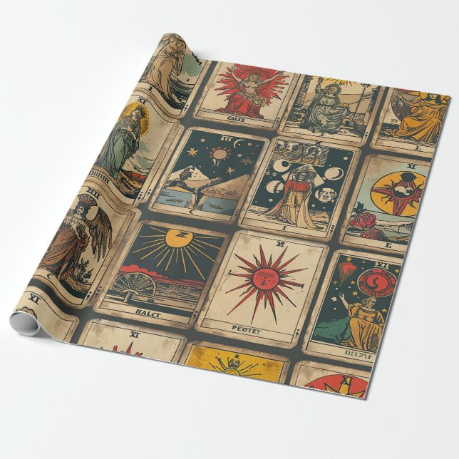 Papel De Regalo Vintage Tarot (Desenrollado)