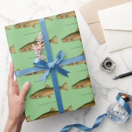 Papel de regalo vintage trucha arcoíris