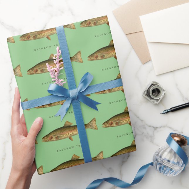Papel de regalo vintage trucha arcoíris (Regalar)