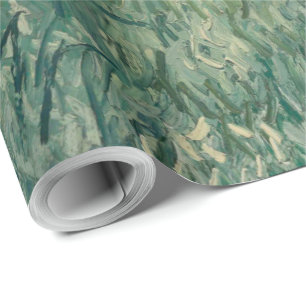 Papel De Regalo Vintage Van Gogh Plain en Auvers con nubes de lluv