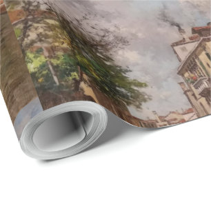 Papel De Regalo Vintage Venecia Antonio Leto Canal Veneciano