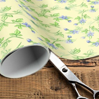 Papel De Regalo Vintage Violets Romantic Floral Pattern