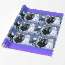 Vintage Wain Navidades Santa Cats Choir