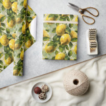 Vintage, Water Color Lemons