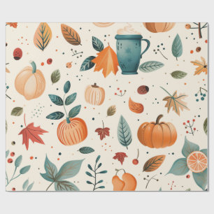 Papel De Regalo Vintage Watercolor Cosy Fall