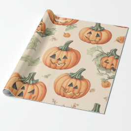 Papel De Regalo Vintage Watercolor Halloween Delight