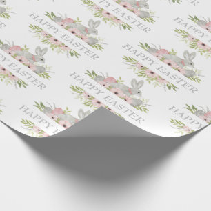 Papel De Regalo Vintage Watercolor Semana Santa Bunny Easter Eggor