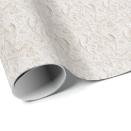 Papel De Regalo Vintage White Damask Coquette Wrapping Paper