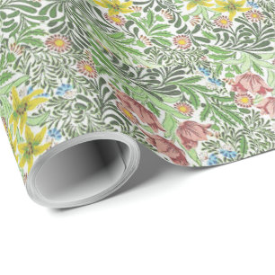 Papel De Regalo Vintage William Morris Flores Florales Verdor