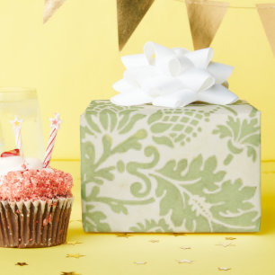 Papel De Regalo Vintage William Morris Patrón floral Verde