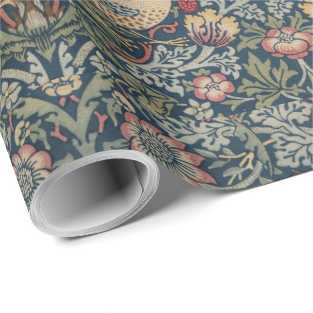 Papel De Regalo Vintage William Morris Strawberry Thief (Esquina del rollo)