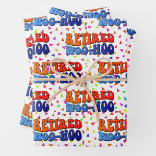 Papel de regalo vintage Woo Hoo jubilado Groovy