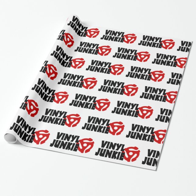 Papel De Regalo Vinyl Junkie (Desenrollado)