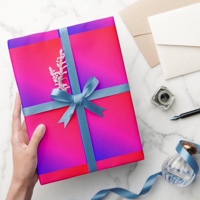Papel De Regalo Violeta azul rosa (Regalar)